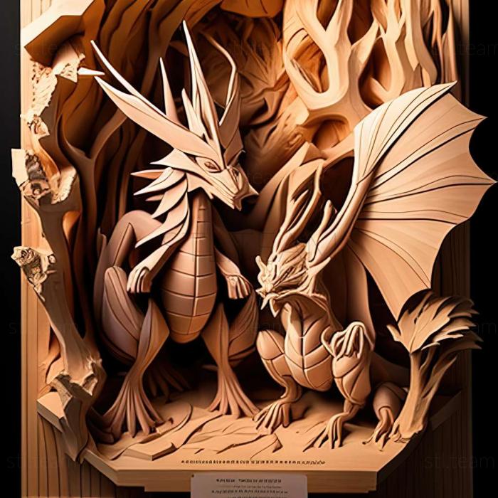 3D модель Iris and Excadrill Againthe Dragon Buster The Dragon (STL)
